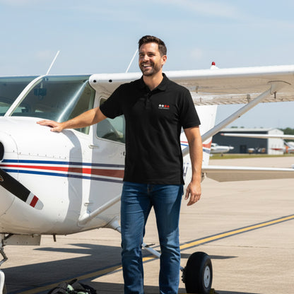 PAPI PERFECT Premium-Piqué-Poloshirt | 2 WHITE 2 RED - Das perfekte Lande-Design