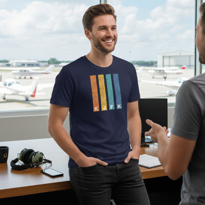 ICAO Code Unisex T-Shirt "KJFK" (John F. Kennedy Airport) - Zeig deine Lieblingsflugplätze